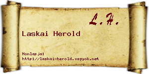 Laskai Herold névjegykártya